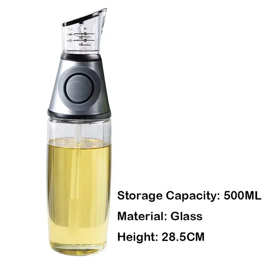 Oil Sprayer Glass Dispenser for Oil and Vinegar - 250/500 ML Capacity with Large Opening for Easy Filling and Cleaning