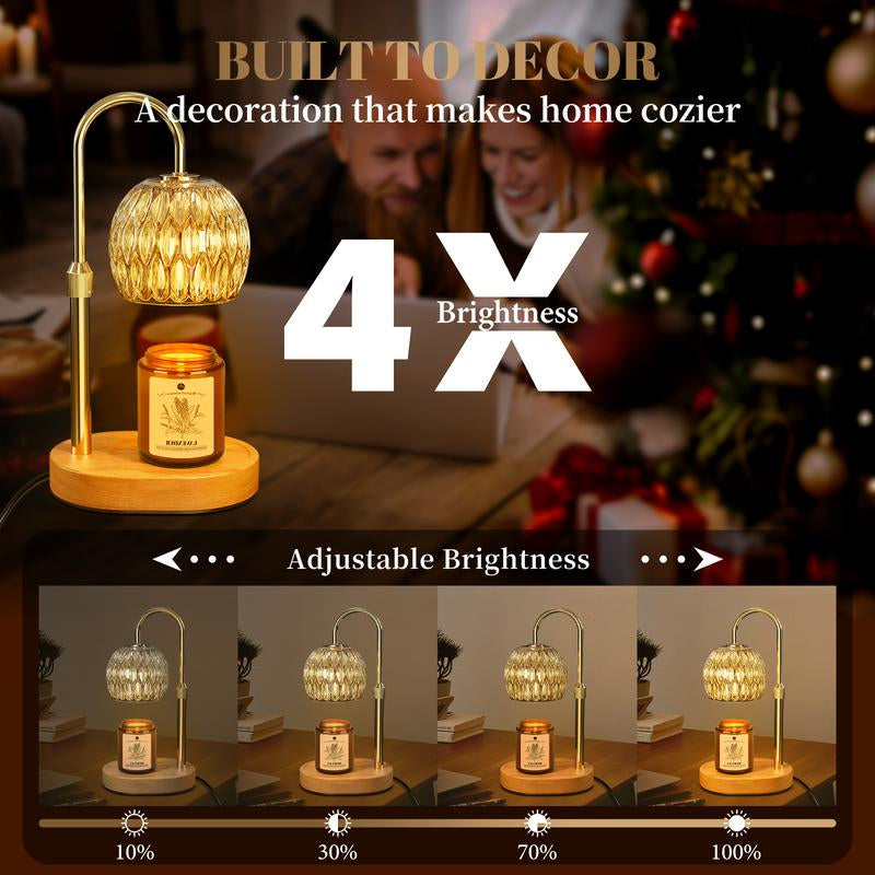 Warmembrace Candle Warmer Lamp, with Free Scented Candle and 2 Bulbs, Height Adjustable with Timer, Unique Boutique Candle Warm Lamp for Home & Bedroom Decor, Ideal Gift for Birthday/Mother'S Day, Halloween Gifts, Christmas Gifts