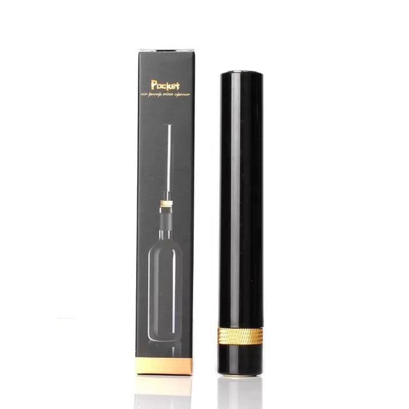 Air Pump Wine Bottle Opener Portable Pen Shape Stainless Steel Pin Air Pressure Red Wine Corkscrew Kitchen Tools Bar Accessories