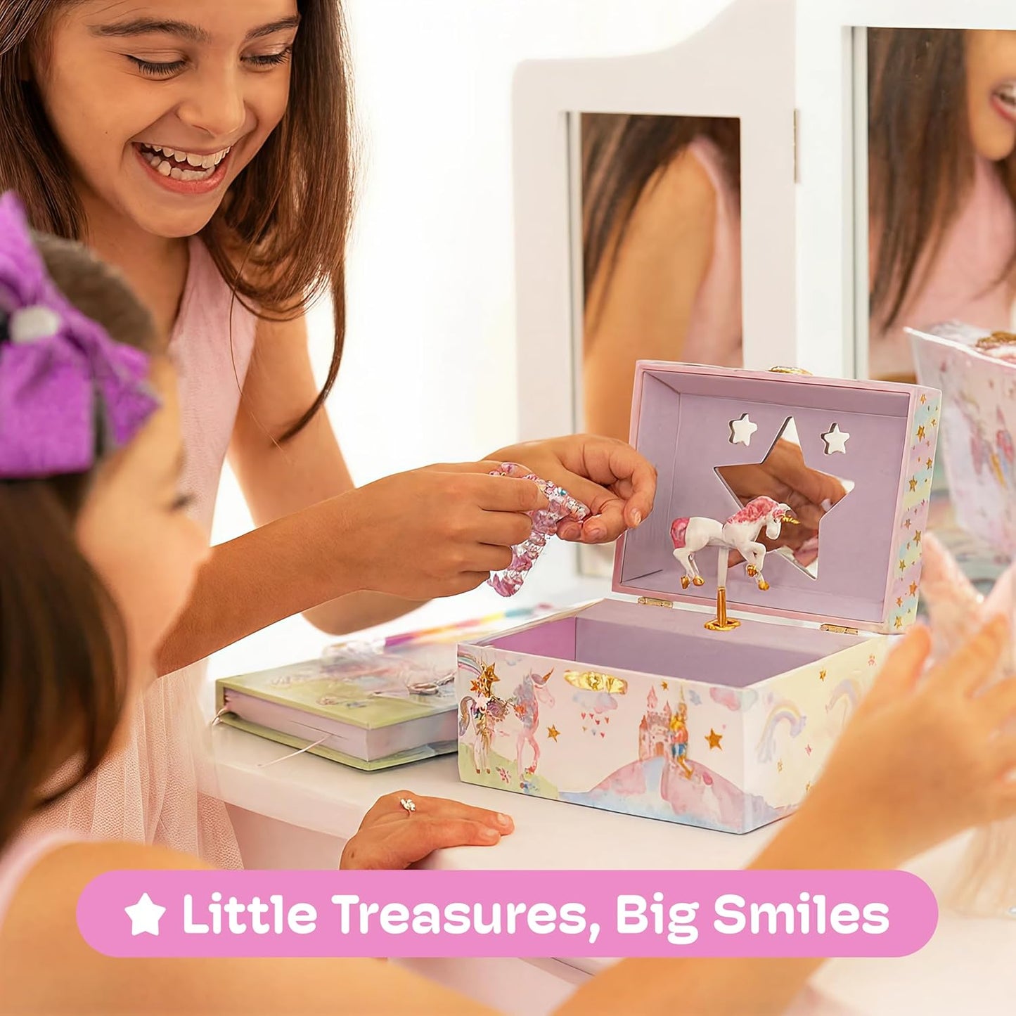Jewelry Box for Girls, Party Unicorn Musical Jewelry Boxes, the Beautiful Dreamer Tune and Spinning Unicorn Doll, Toys for Girls
