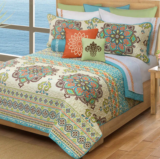 Luxury Bedding Collection Modern & Contemporary Damask Coverlet Set