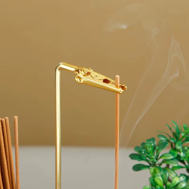 Easy Installed Soild Wood Incense Holder for Joss Sticks Burning Ash with Removable Glass Ash Catcher for Meditation Yoga
