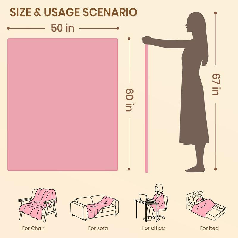 PKBD Heated Blanket, Faux Rabbit Fur Electric Throw with 9 Heat Levels & Auto-Off, Full Body Warming, Machine Washable Winter Gift