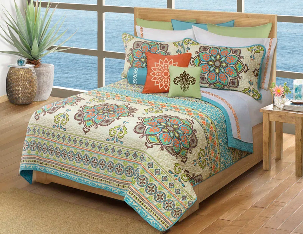Luxury Bedding Collection Modern & Contemporary Damask Coverlet Set