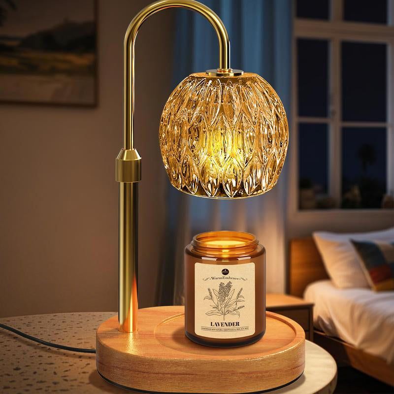 Warmembrace Candle Warmer Lamp, with Free Scented Candle and 2 Bulbs, Height Adjustable with Timer, Unique Boutique Candle Warm Lamp for Home & Bedroom Decor, Ideal Gift for Birthday/Mother'S Day, Halloween Gifts, Christmas Gifts