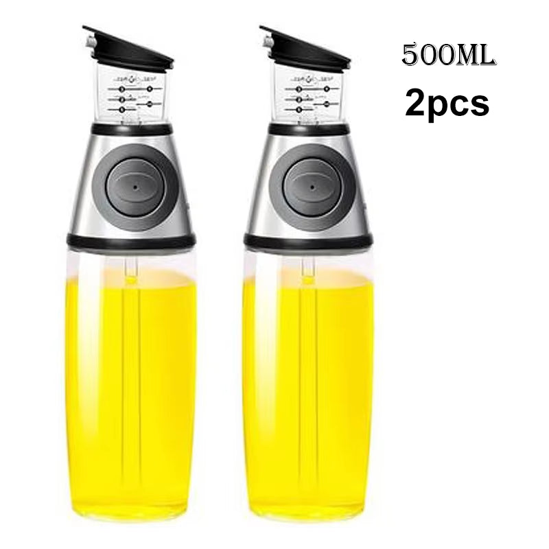 Oil Sprayer Glass Dispenser for Oil and Vinegar - 250/500 ML Capacity with Large Opening for Easy Filling and Cleaning