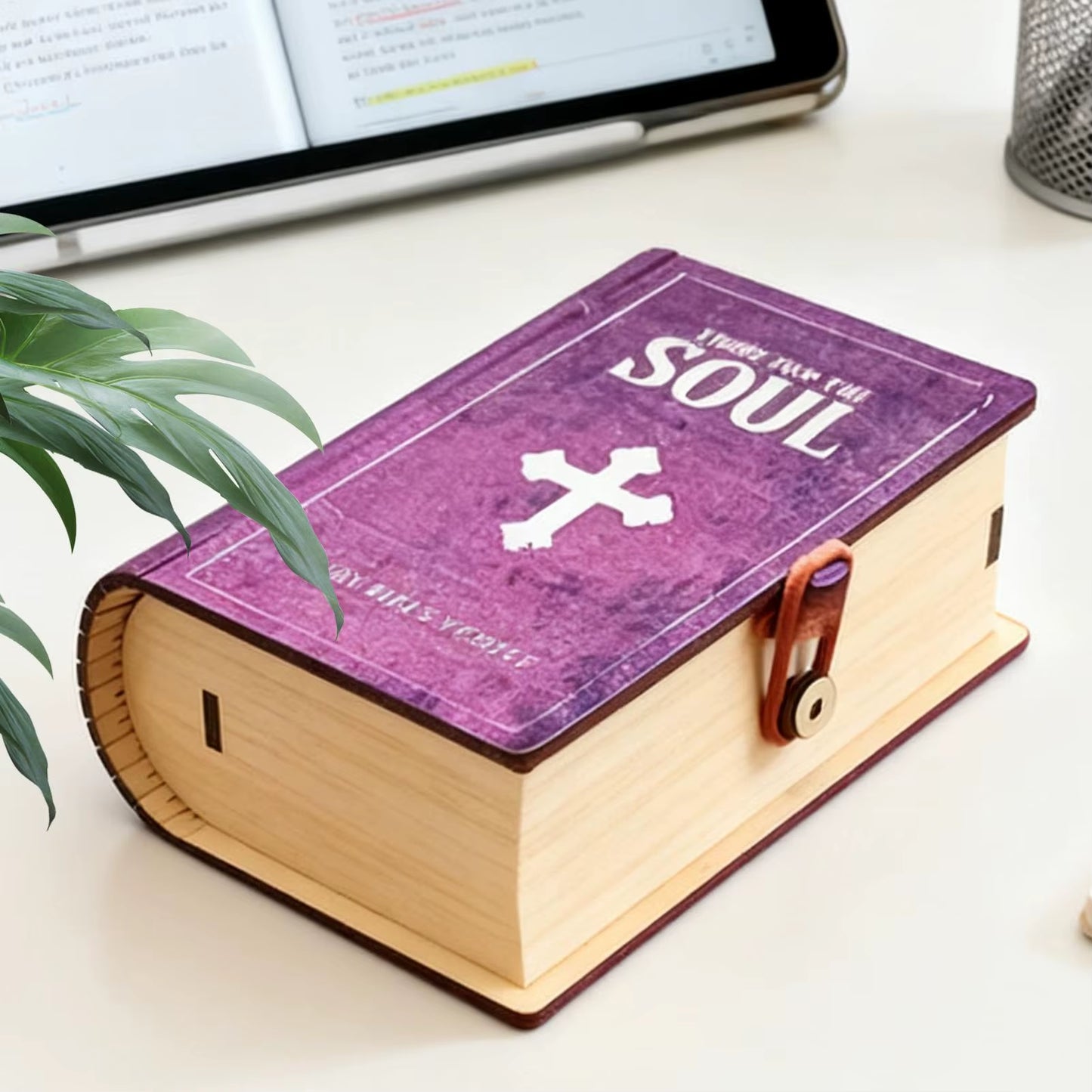 Bible Verse Cards Box Daily Inspiration Scripture Prayer Organization Storage Wooden Box Portable Household Organization Case