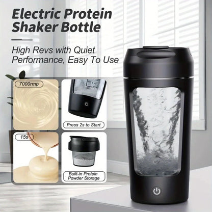 Revolutionary 500ML Electric Protein Shaker Bottle - Effortless Mixing for Your Gym and Outdoor Adventures