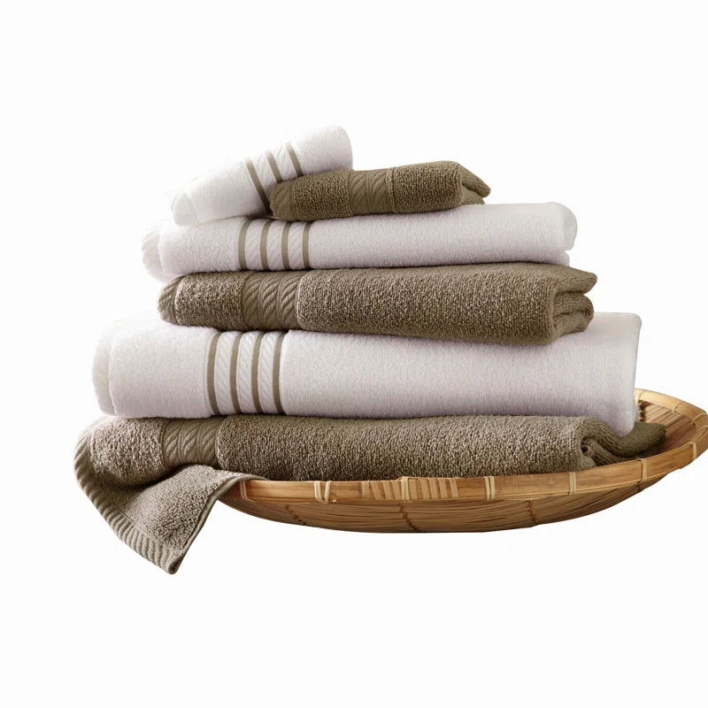 6-Piece 100% Cotton Towel Set
