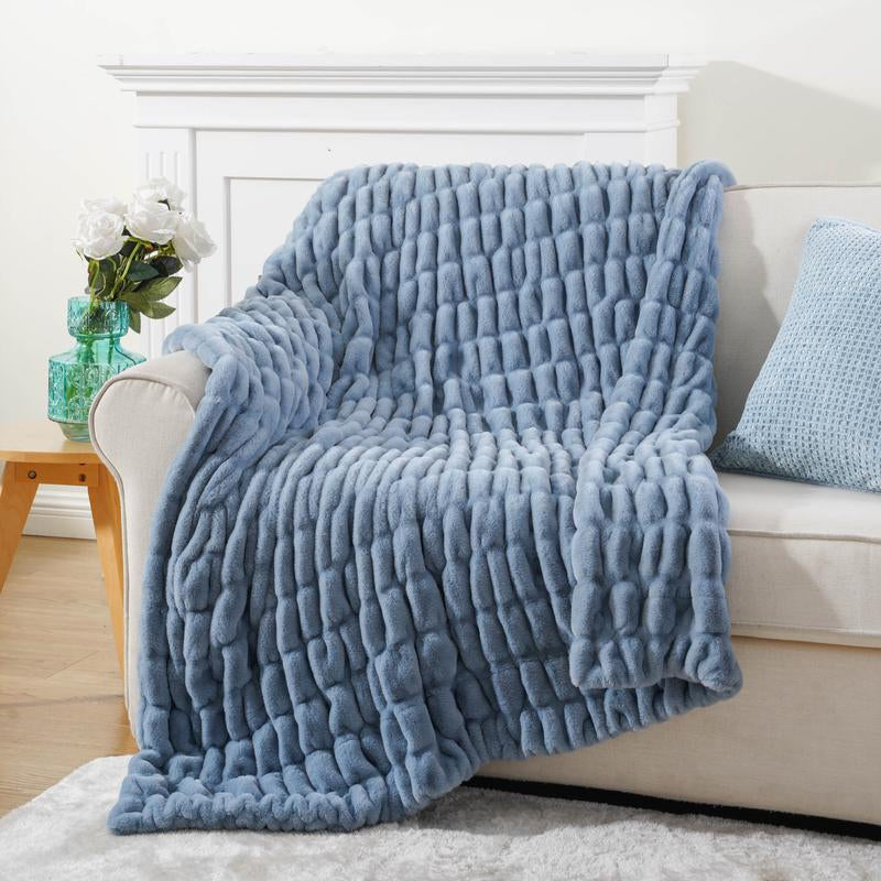 BATTILO Double Side Reversible Blanket 50X60 Inches Super Soft Cozy Microfiber Polyester Spandex Throw Blanket for Couch Bed Sofa Toddler Bed Durable Machine Washable Gift Item