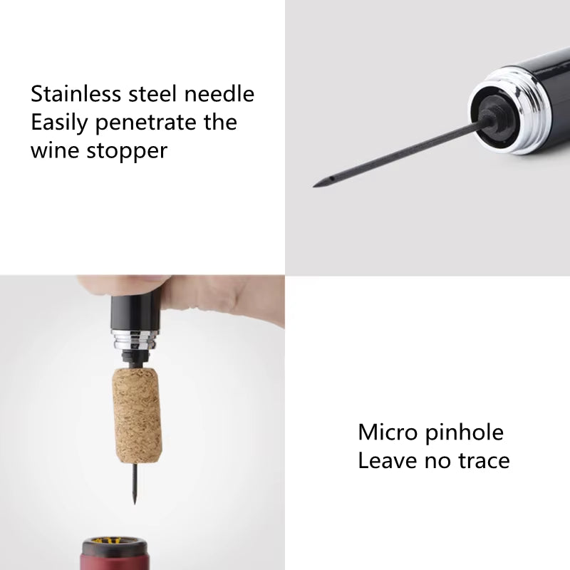 Air Pump Wine Bottle Opener Portable Pen Shape Stainless Steel Pin Air Pressure Red Wine Corkscrew Kitchen Tools Bar Accessories
