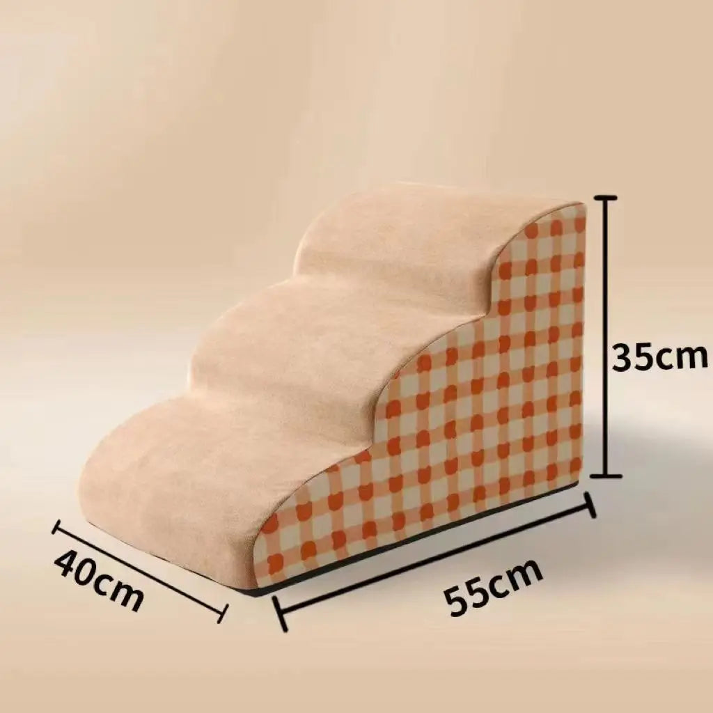 High-Density Foam Non-Slip Pet Steps and Ramps for Older Dogs with Joint Pain - 2/3 Steps Sofa Bed Ladder