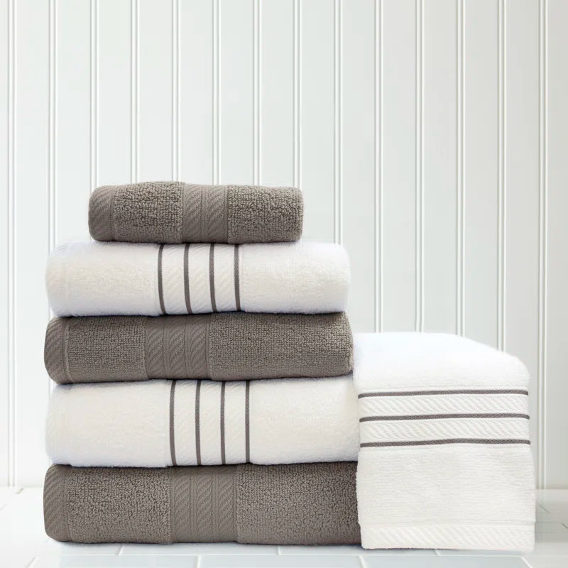 6-Piece 100% Cotton Towel Set