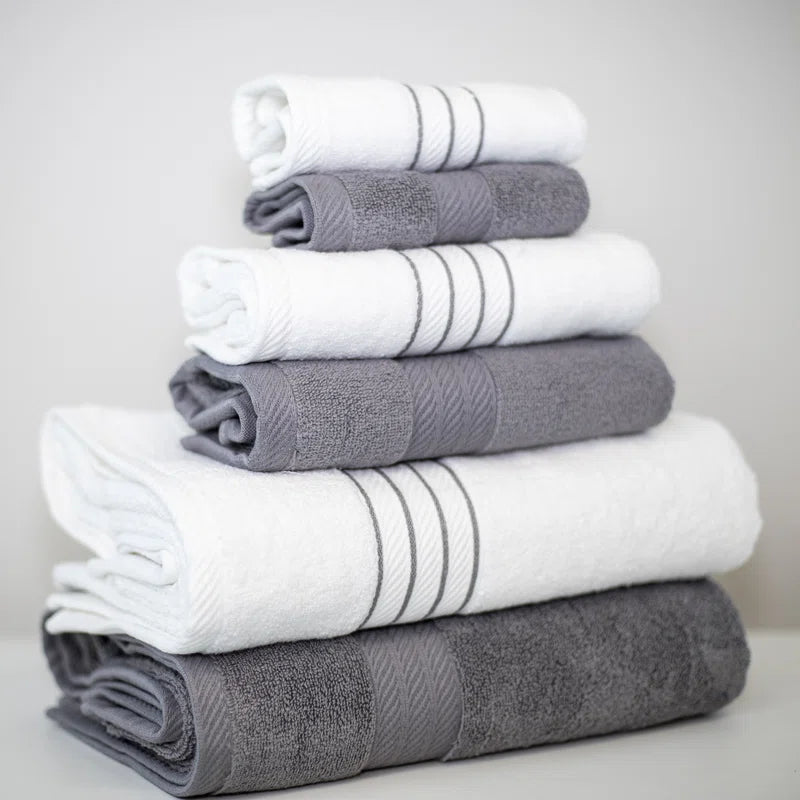 6-Piece 100% Cotton Towel Set