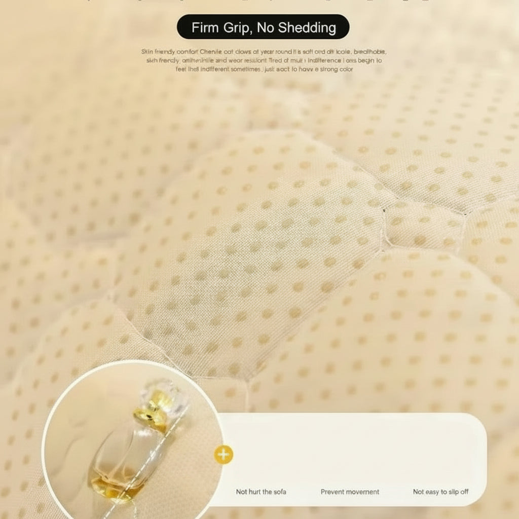 Magic Sofa Cover Thicken Garden Protective Couch Cover Plaid Cream-Coloured Large Plaid Square Pet Mat Bed Flannel Couch Cover