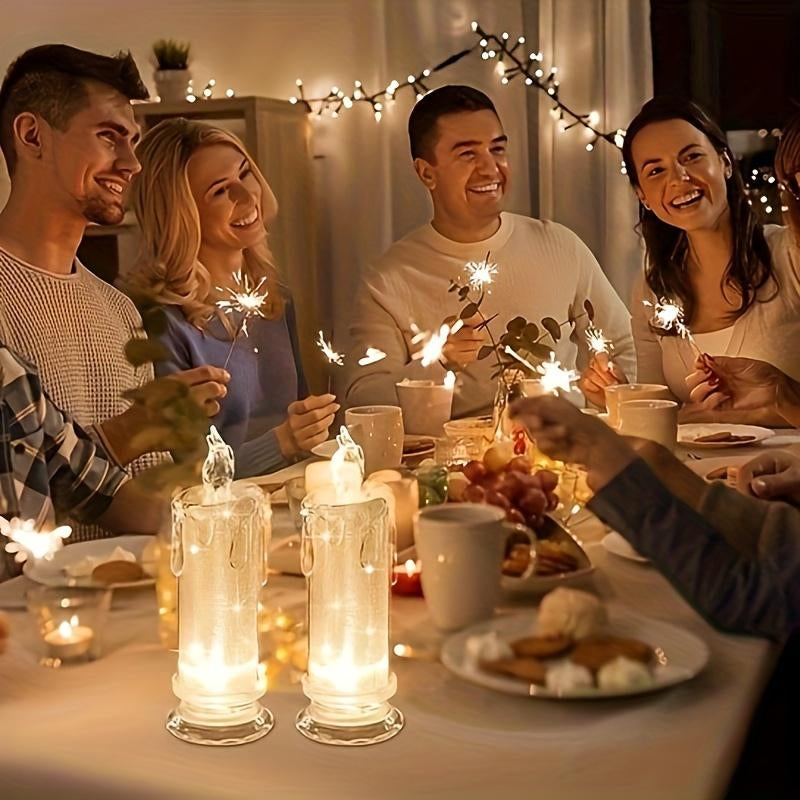 LED Flameless Candle LED Gap Column Candle, Including Battery, Perfect for Family Gatherings Candlelight Dinners Valentine'S Day Wedding Birthday Bedroom Decoration