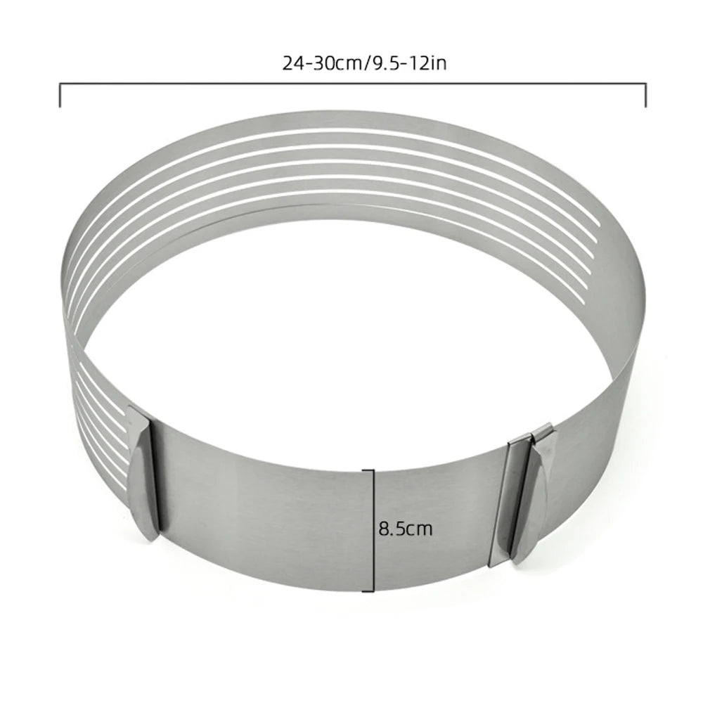20CM 30CM Adjustable round Bread Cake Cutter Slicer Stainless Steel Cake Cutter 7 Layers Slicer Mousse Ring Mould Baking Gadgets