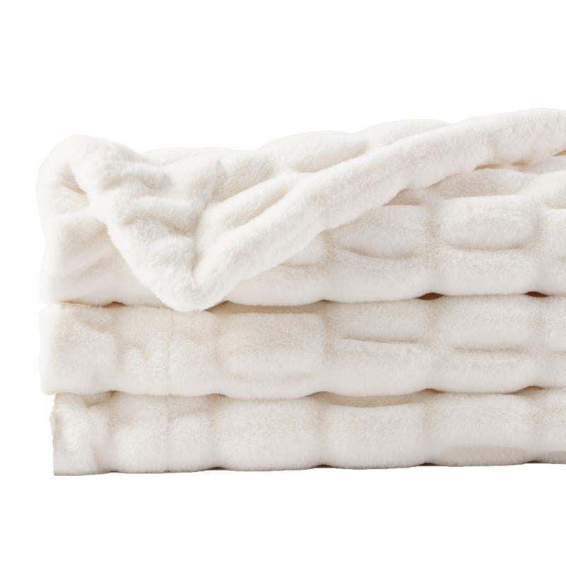 BATTILO Double Side Reversible Blanket 50X60 Inches Super Soft Cozy Microfiber Polyester Spandex Throw Blanket for Couch Bed Sofa Toddler Bed Durable Machine Washable Gift Item