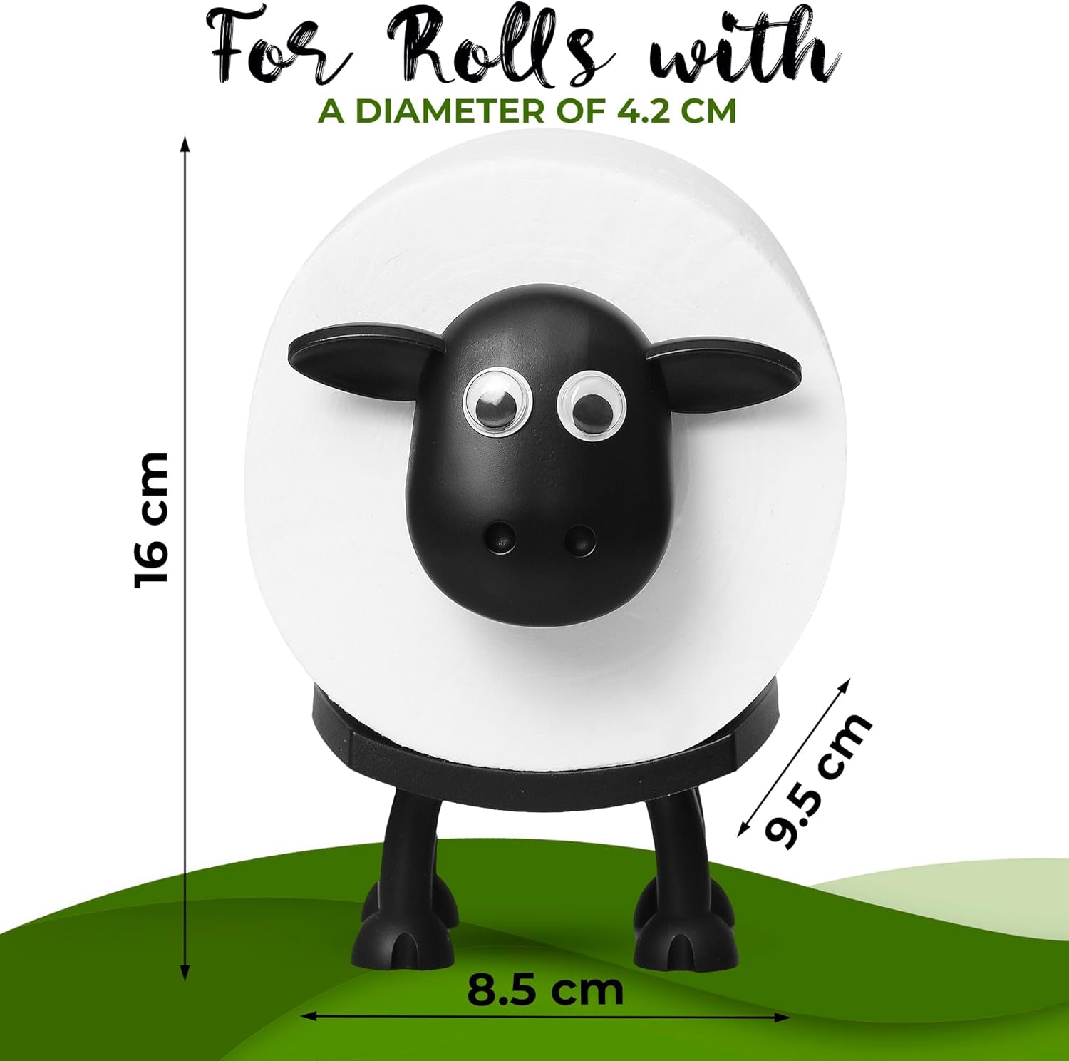 Add a Touch of Whimsy to Your Bathroom with the 3D Printed Black Sheep Toilet Roll Holder Set - Fun, Functional, and Unique Bathroom Decor!
