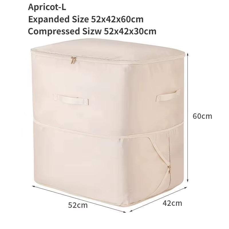 Large Compression Bag Quilt Clothes Closet Cabinet Organizer Storagepouch Ultra Space Saving Self Compression Organizer