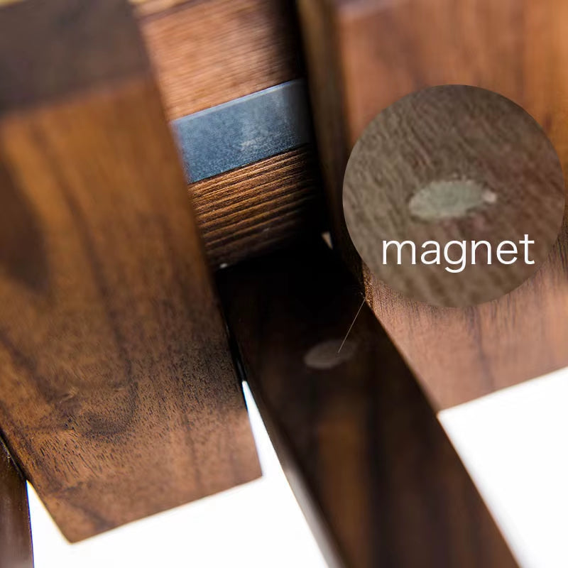 Wooden Beech Walnut Hanger Hidden Decoration Wall Hanging Row Hook Imitation Piano Button Design Doorway Coat Rack Minimalist