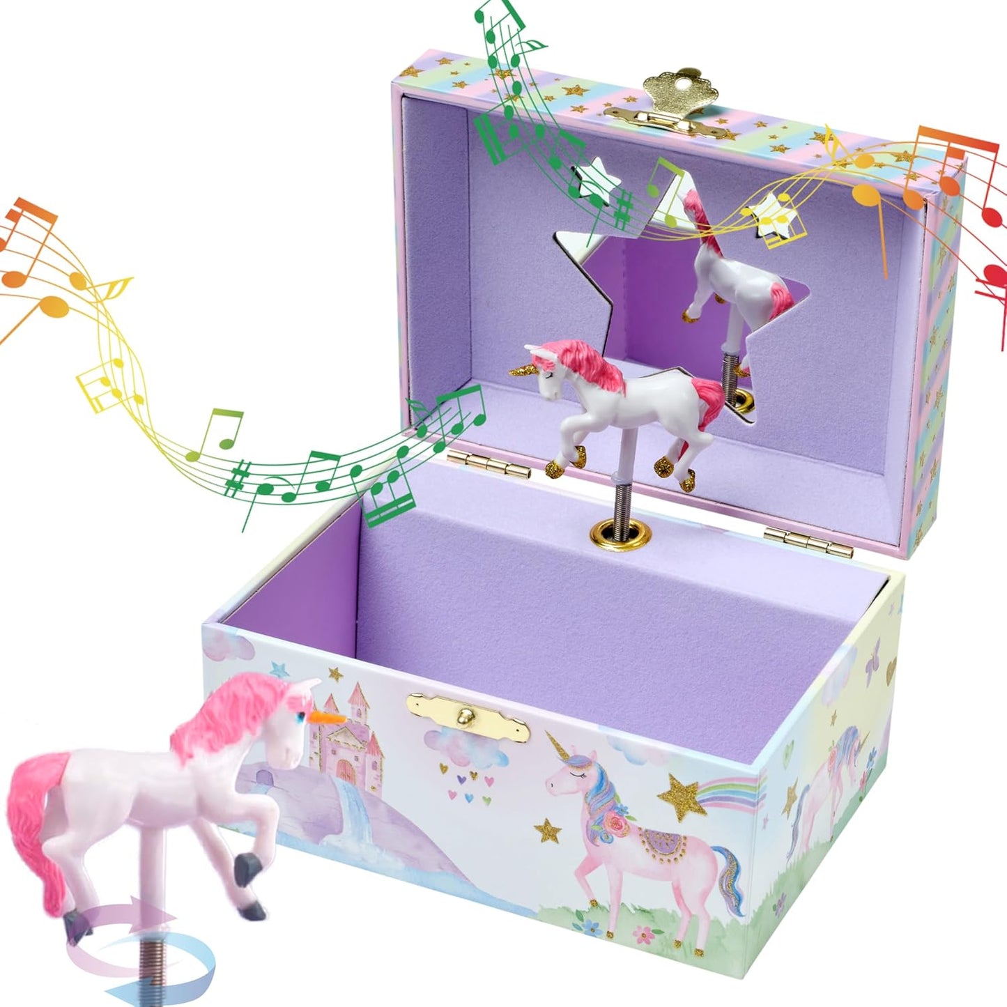 Jewelry Box for Girls, Party Unicorn Musical Jewelry Boxes, the Beautiful Dreamer Tune and Spinning Unicorn Doll, Toys for Girls