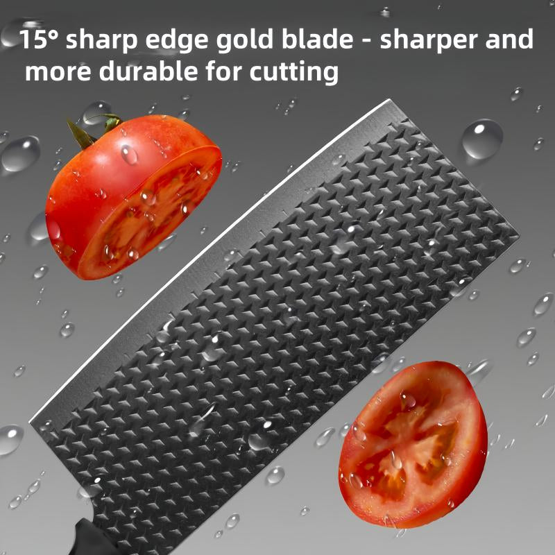 6 Piece Kitchen Knife Set -Chef Knife Set with Non.Stickstainless Steel and Ergonomic Wood Handlekitchen Knivesblock Knife Block Wooden Utensils Kitchenware