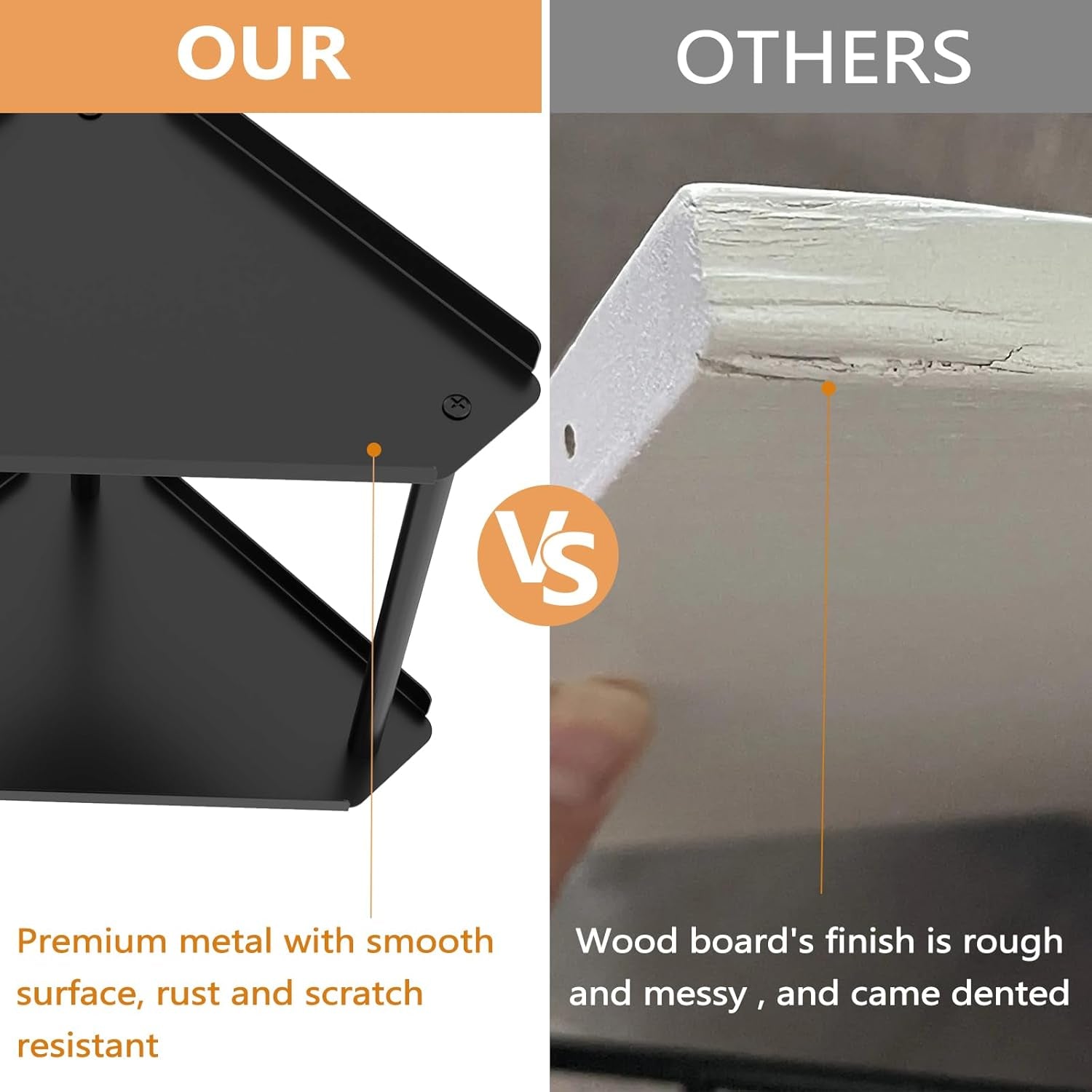 2 Tier Bathroom Counter Organizer, Vanity Organizer Corner Shelf, Skincare, Makeup Countertop Organizers, Kitchen, Bathroom Counter Storage, Black