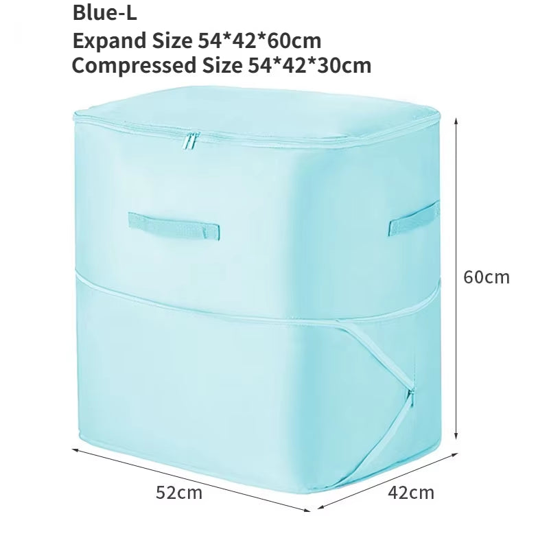 Large Compression Bag Quilt Clothes Closet Cabinet Organizer Storagepouch Ultra Space Saving Self Compression Organizer